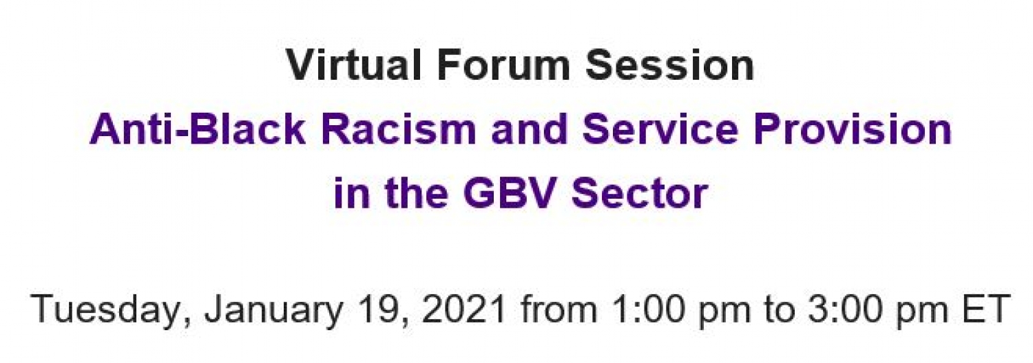 Anti-Black Racism and Service Provision in the GBV Sector