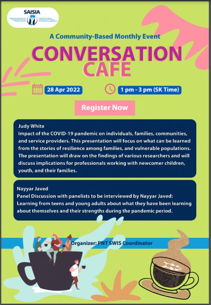  Conversation Cafe - a Free Monthly Event for those Working in the Settlement Sector with Newcomers to Canada