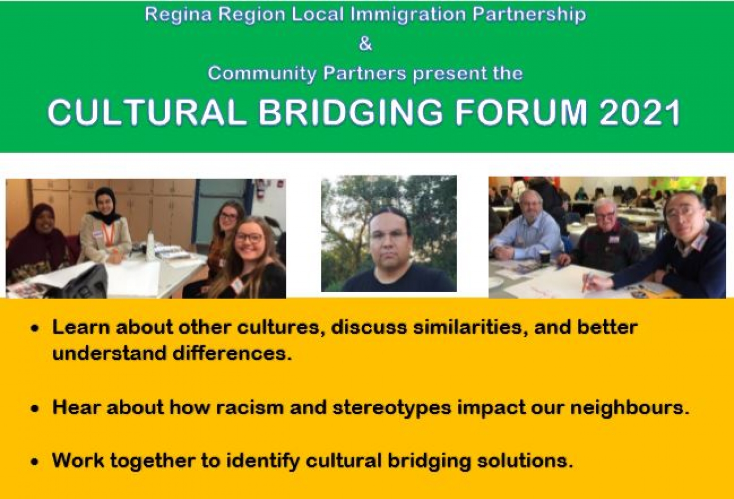 Cultural Bridging Forum is TOMORROW! Last chance to register! 
