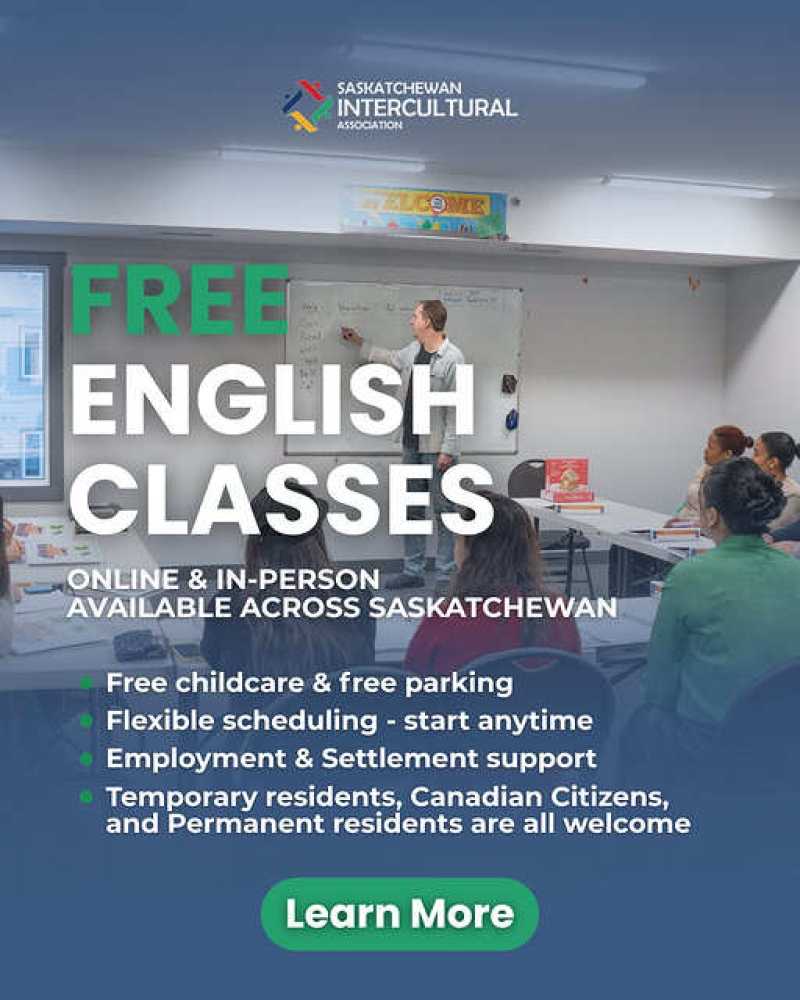 Free English Classes Available Across Saskatchewan