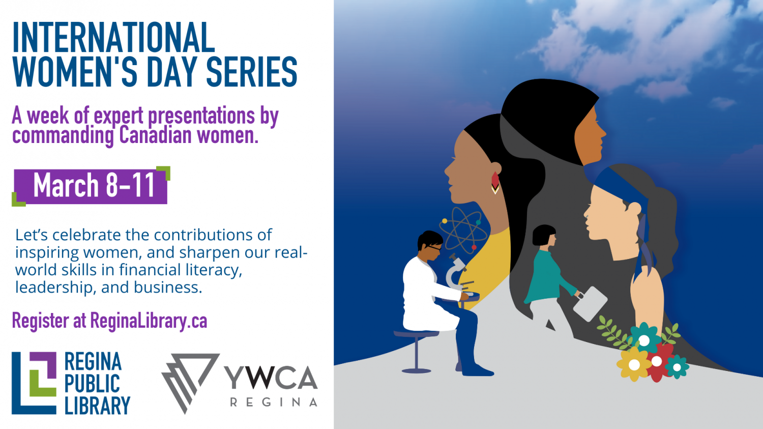 International Women's Day Series at Regina Public Library - starting March 8th!