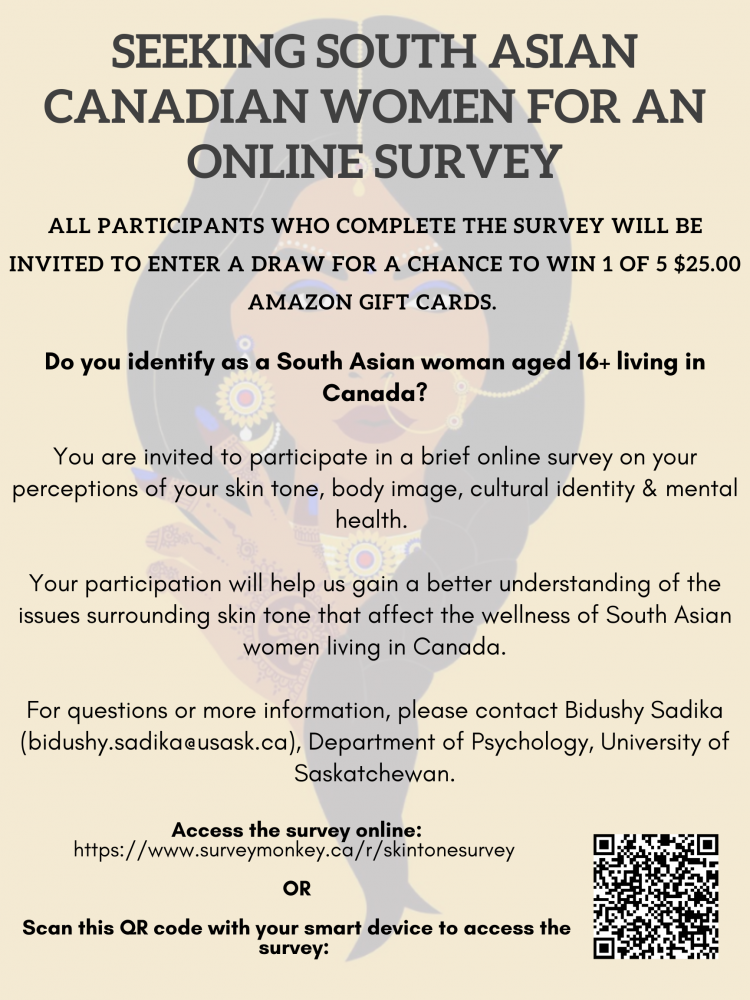 Looking for South Asian Women - to complete a survey 