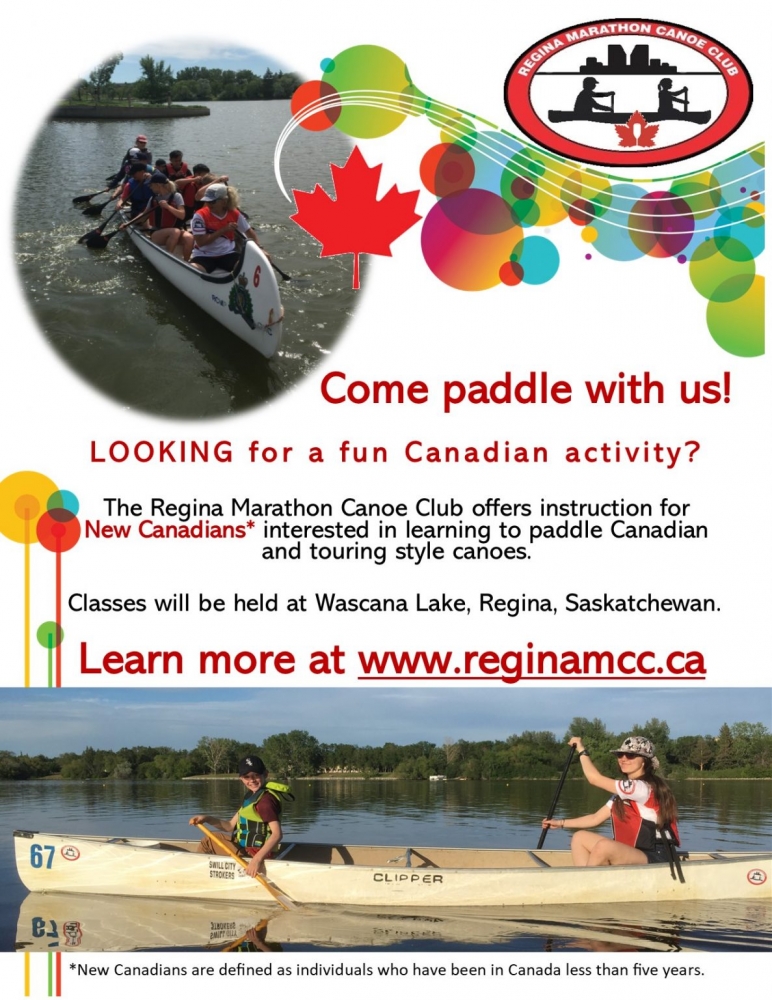 New Canadians Canoe Program - Learn to Marathon Canoe!  Families with Children Welcome!  