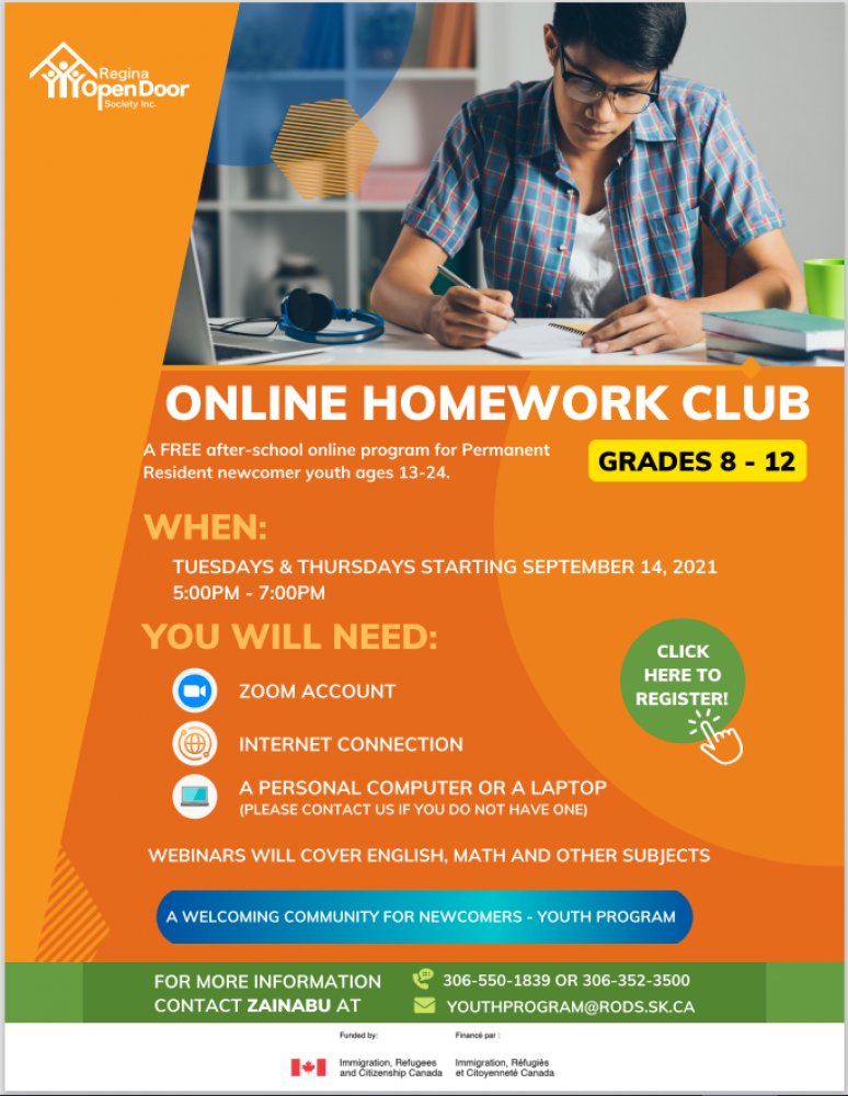 Newcomer Youth - Homework Help and Coding Camp!