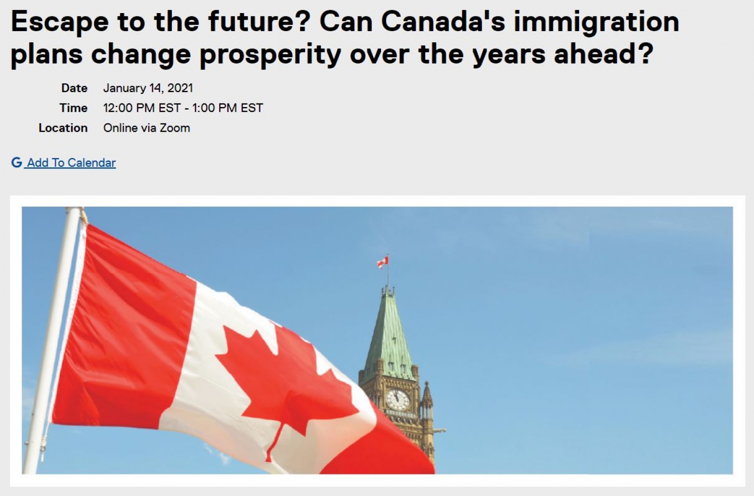 Panel Discussion About The Impact of Canada's 2021-2023 Immigration Plan - Jan. 14th