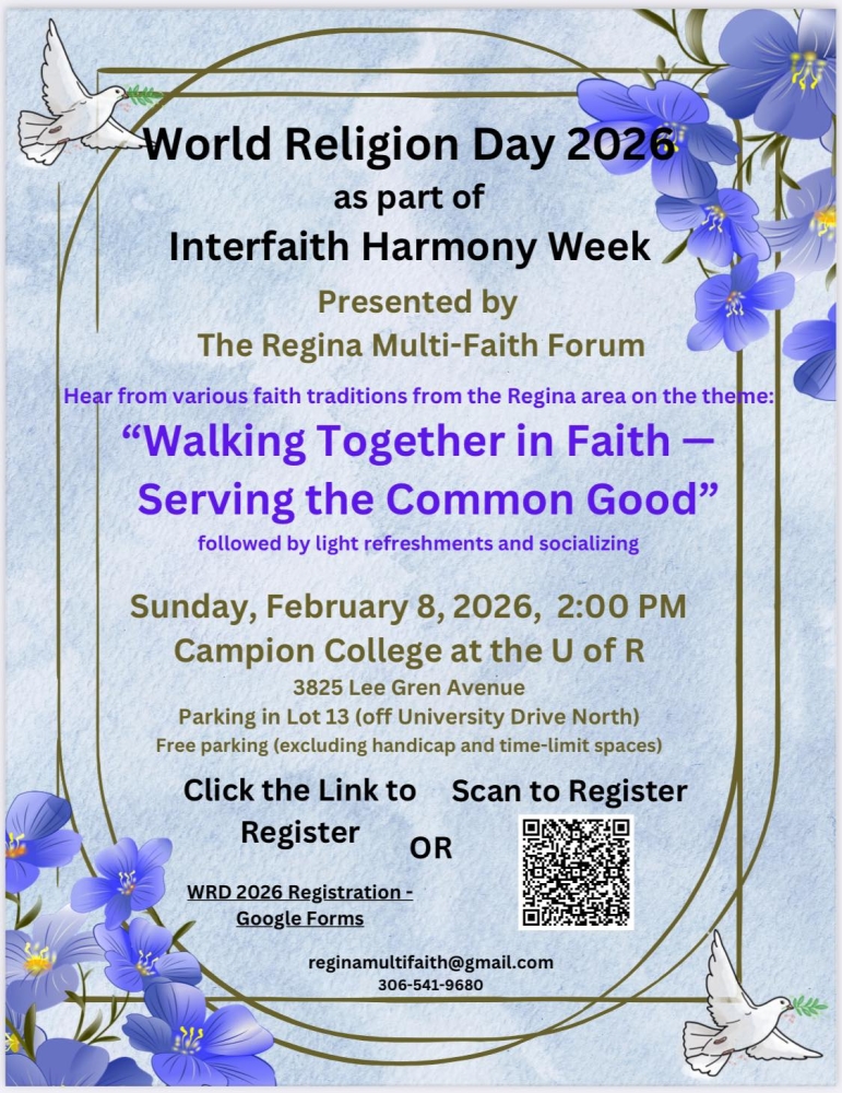 Regina Multi‑Faith Forum Presents: World Religion Day 2026