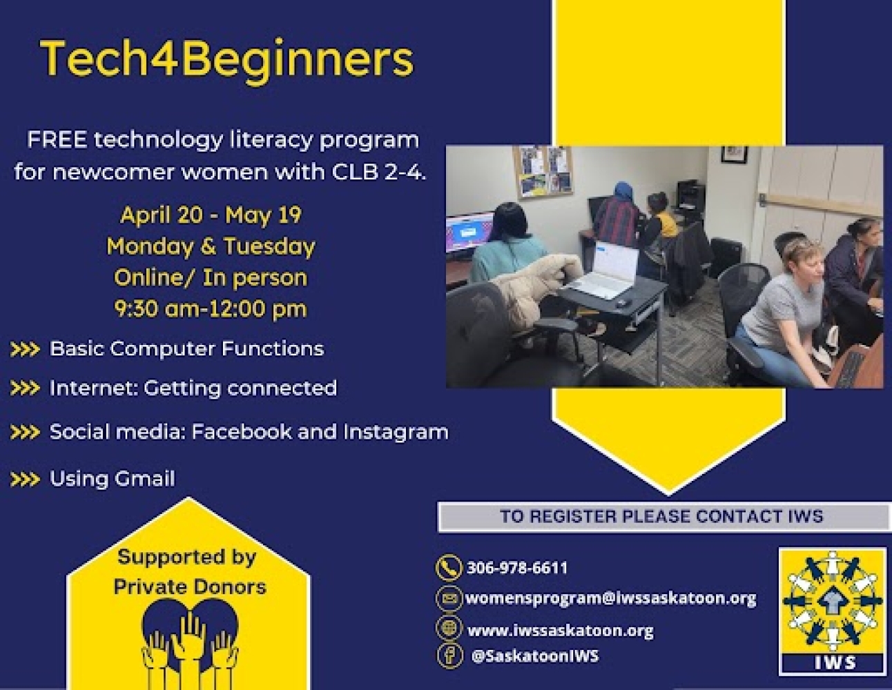 Tech4Beginners: Building Digital Confidence for Newcomer Women