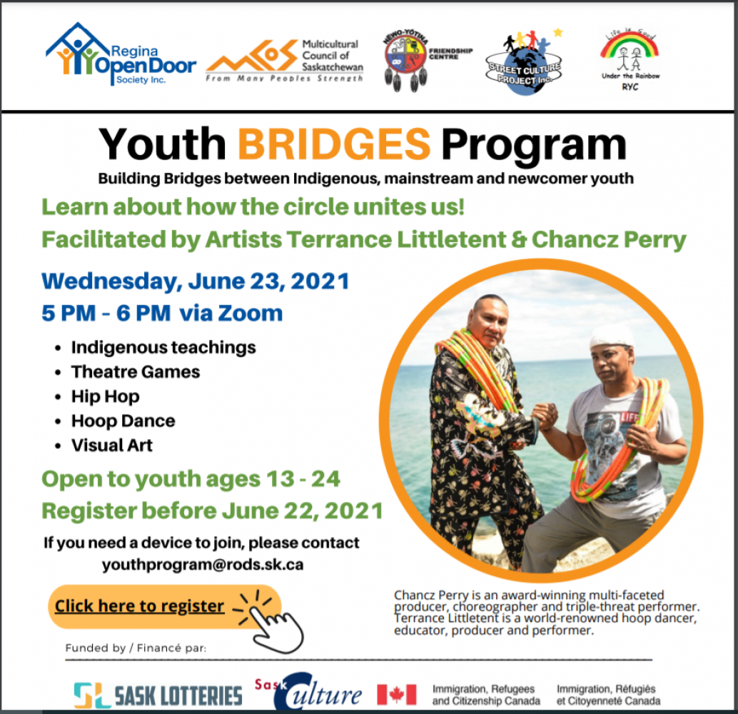Youth Bridges Program - with Chancz Perry and Terrance Littletent!  Register before June 22 