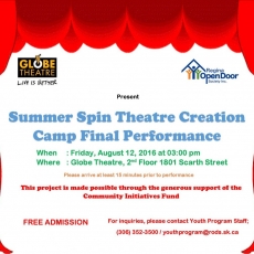 Summer Spin Camp Theatre Performance!  Free!